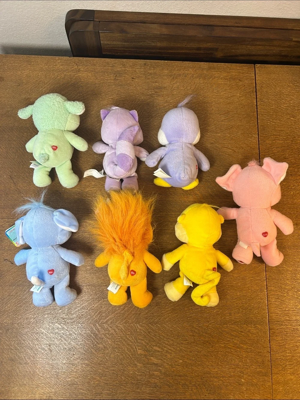 Y2K Vintage Care Bear Cousins bundle of 7 collectible soft plush 8-9” 2 with tag